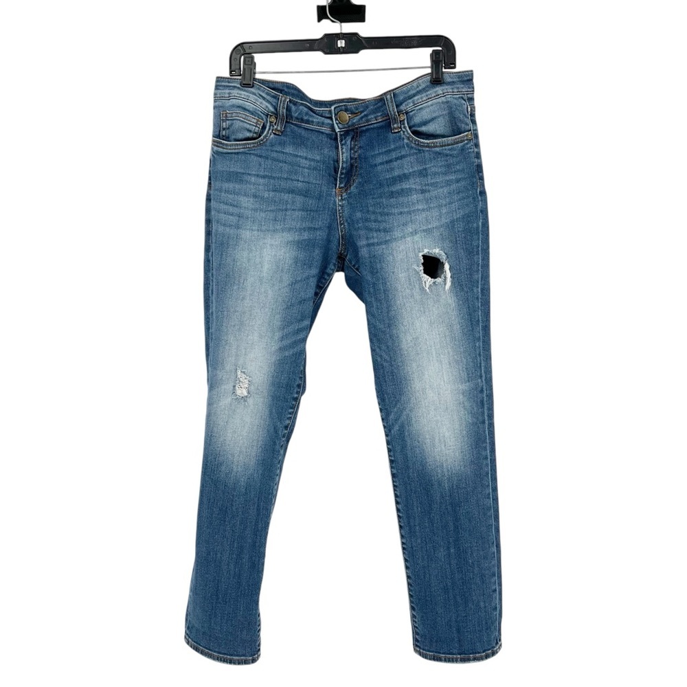 Kut From The Kloth Distressed Blue Lowrise Jeans 8P